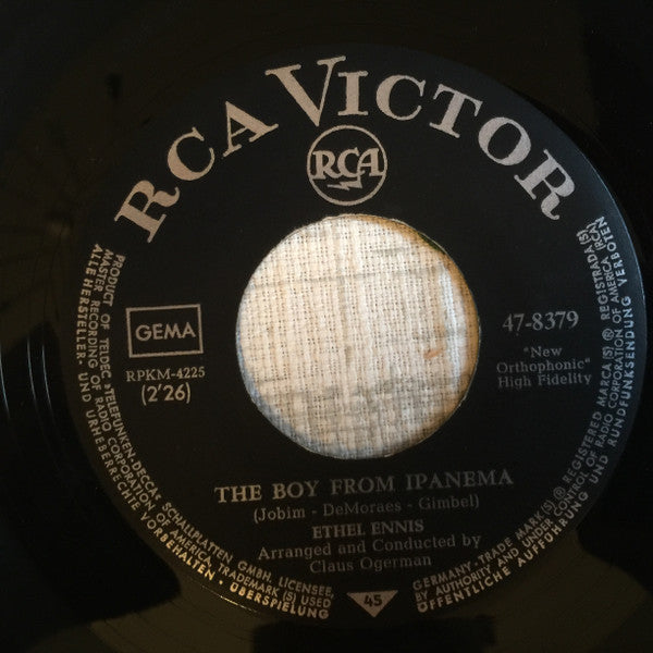 Ethel Ennis : The Boy From Ipanema / When Will The Hurt Be Over (7")