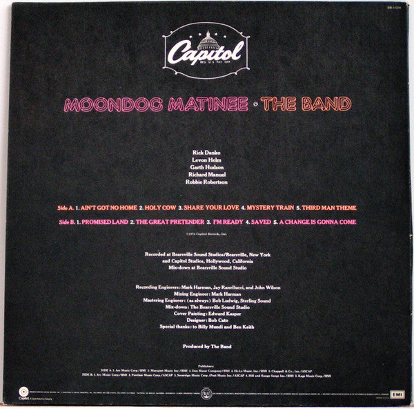 The Band : Moondog Matinee (LP, Album, Pos)