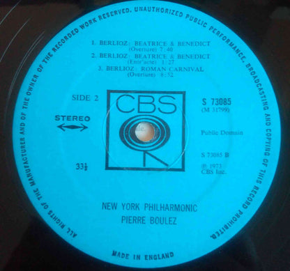 Hector Berlioz - New York Philharmonic, Pierre Boulez : Overtures (LP, Album)
