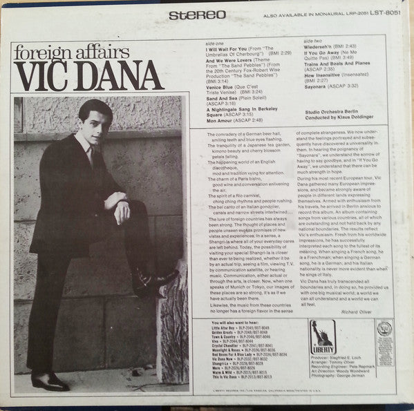 Vic Dana : Foreign Affairs (LP, Album)