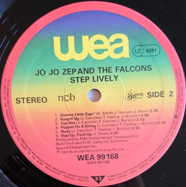 Jo Jo Zep And The Falcons : Step Lively (LP, Album)