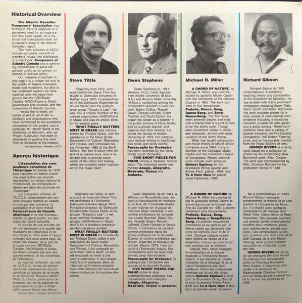 Various : ACCA / Atlantic Canadian Composers' Association / Association Des Compositeurs Canadiens De L'Atlantique (2xLP, Comp, Gat)