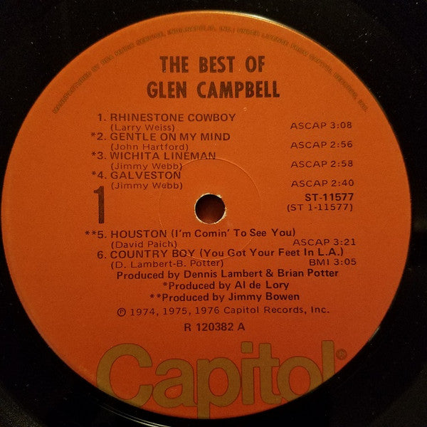 Glen Campbell : The Best Of Glen Campbell (LP, Comp, Club, RCA)