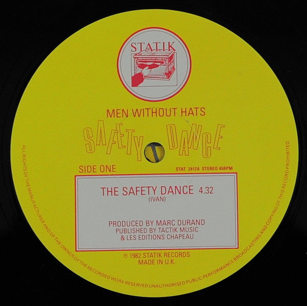 Men Without Hats : The Safety Dance (Extended 'Club Mix') (12", ISS)