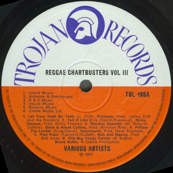 Various : Reggae Chartbusters Volume 3 (LP, Comp)