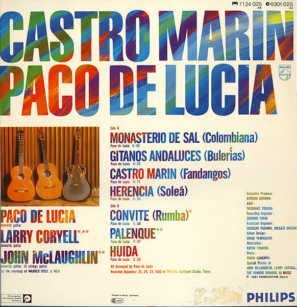 Paco De Lucía : Castro Marin (LP, Album)