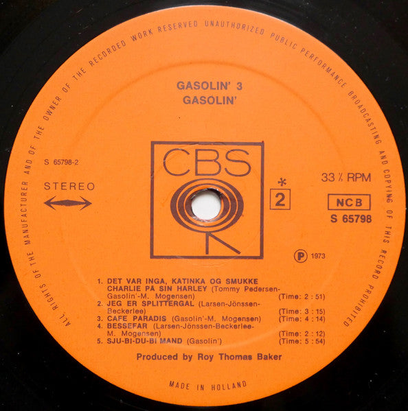 Gasolin' : Gasolin' 3 (LP, Album, Ora)