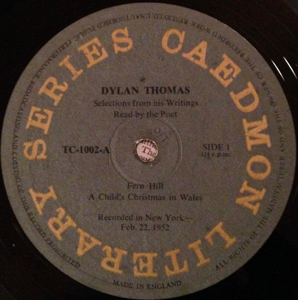 Dylan Thomas : Reading Volume 1 (LP)