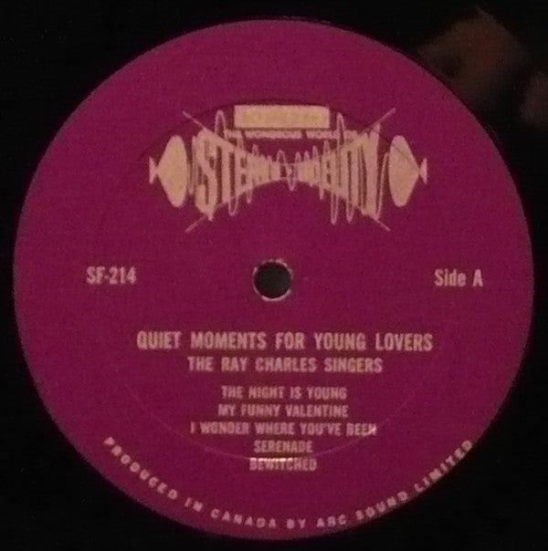 The Ray Charles Singers : Quiet Moments For Young Lovers (LP, Album)