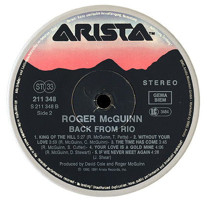 Roger McGuinn : Back From Rio (LP, Album)