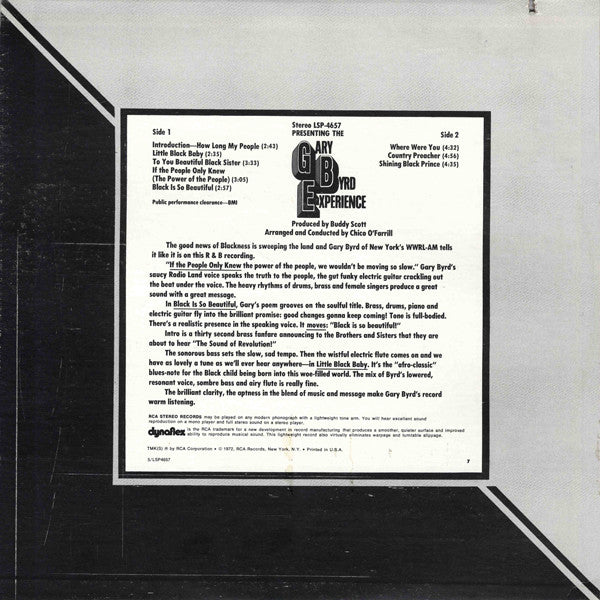 Gary Byrd : Presenting The Gary Byrd Experience (LP, Album)