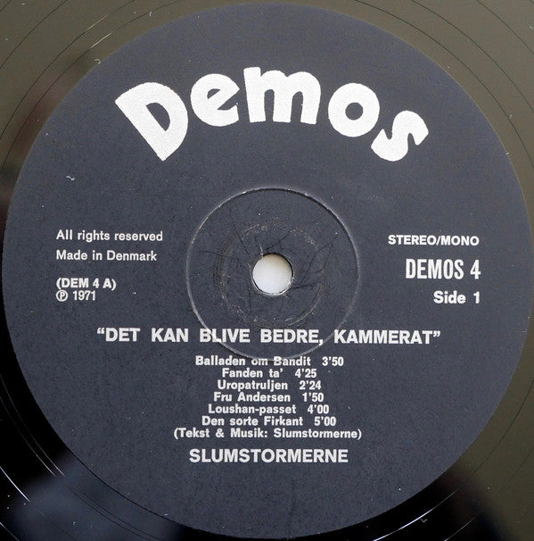 Slumstormerne : Det Kan Blive Bedre Kammerat (LP, Album, Bla)