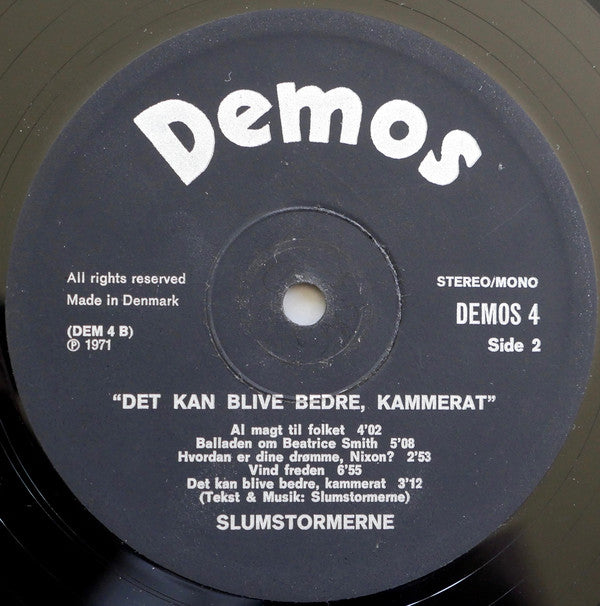 Slumstormerne : Det Kan Blive Bedre Kammerat (LP, Album, Bla)