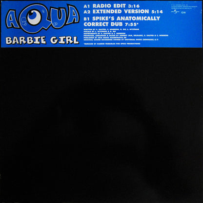 Aqua : Barbie Girl (12", Promo)