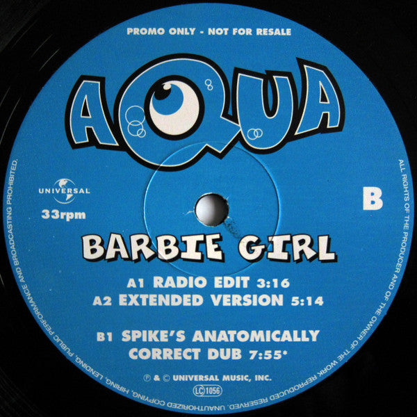 Aqua : Barbie Girl (12", Promo)