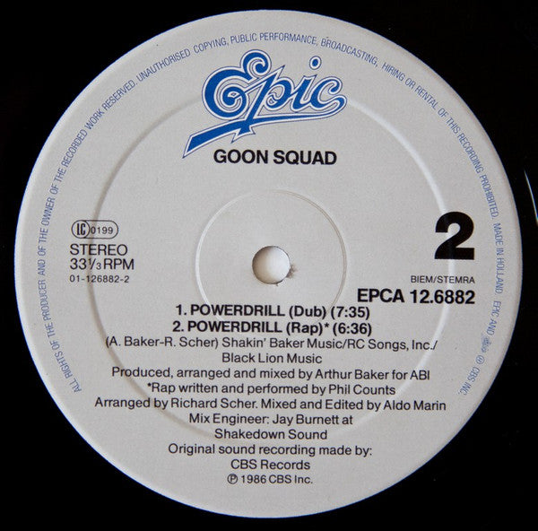 Goon Squad : Powerdrill (12", Maxi)