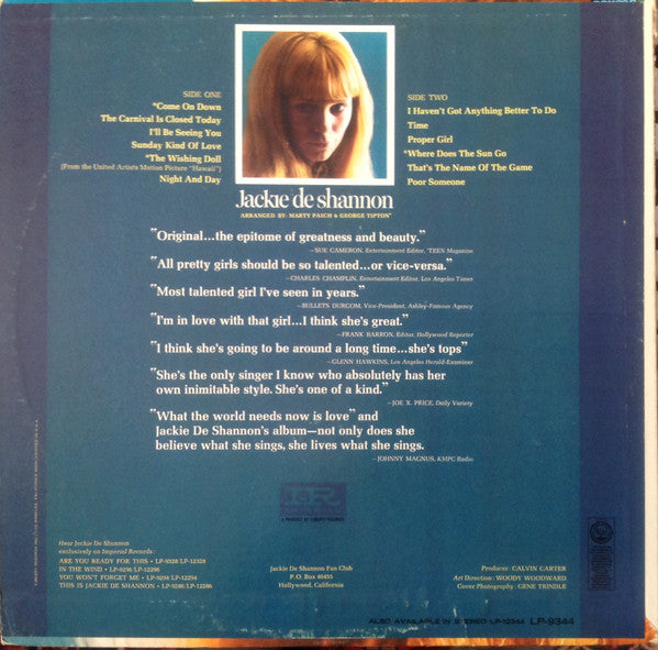 Jackie DeShannon : New Image (LP, Album, Mono)