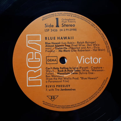 Elvis Presley : Blue Hawaii (LP, Album, RE)