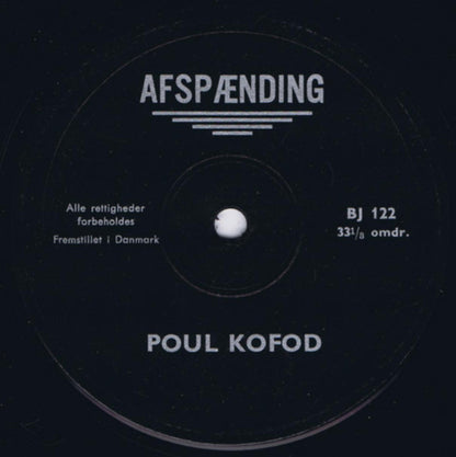 Poul Kofod : Afspænding  (10", S/Sided, Album)