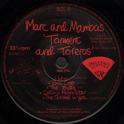 Marc And The Mambas : Torment And Toreros (2xLP, Album)