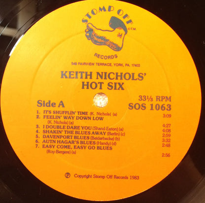 Keith Nichols' Hot Six : Shakin' The Blues Away (LP, Album)