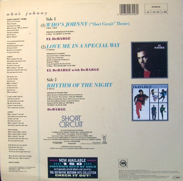 El DeBarge : Who's Johnny ("Short Circuit" Theme) (12", Maxi)