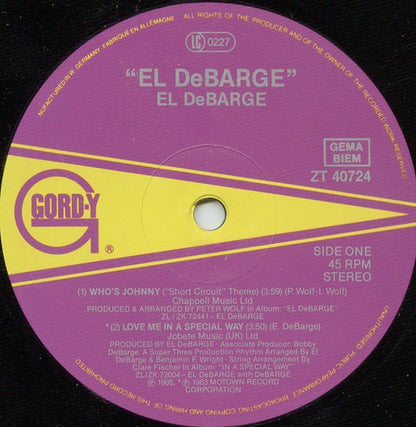 El DeBarge : Who's Johnny ("Short Circuit" Theme) (12", Maxi)