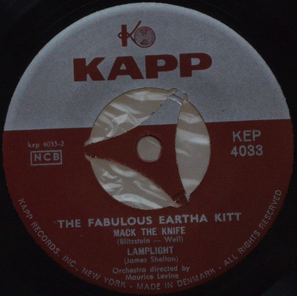 Eartha Kitt : The Fabulous Eartha Kitt (7", EP)