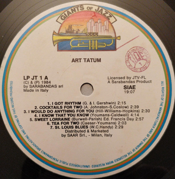 Art Tatum : Art Tatum (LP, Comp)