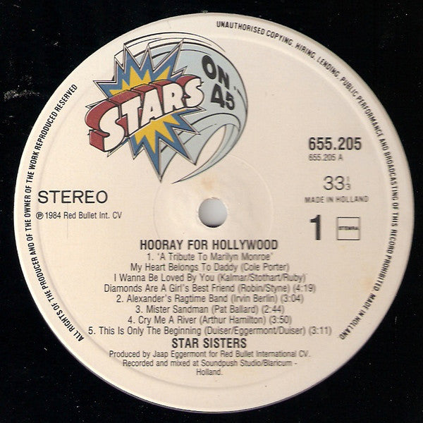 The Star Sisters : Hooray For Hollywood (LP, Album)