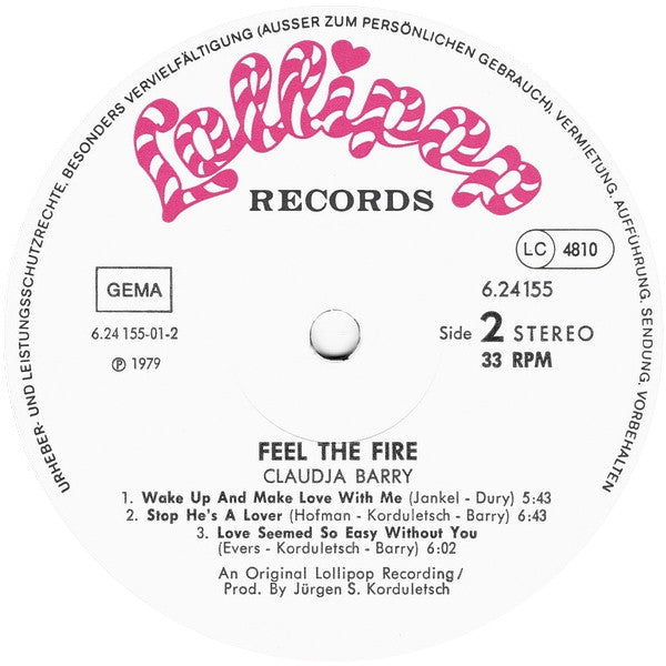 Claudja Barry : Feel The Fire (LP, Album)