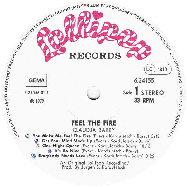 Claudja Barry : Feel The Fire (LP, Album)