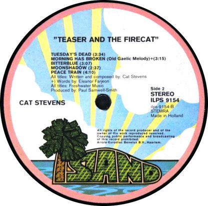 Cat Stevens : Teaser And The Firecat (LP, Album, Gat)