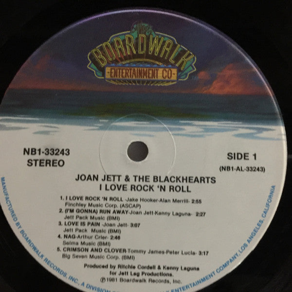 Joan Jett & The Blackhearts : I Love Rock 'N Roll (LP, Album, Ind)