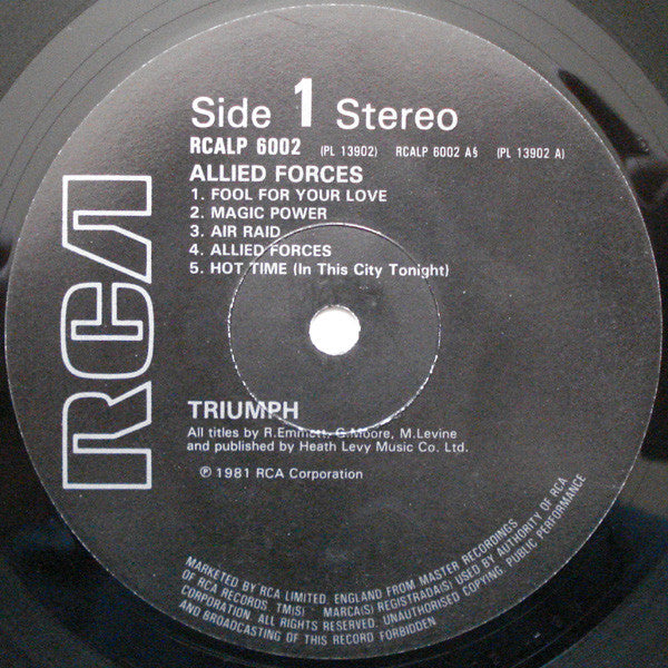 Triumph (2) : Allied Forces (LP, Album)