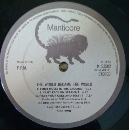 Premiata Forneria Marconi : The World Became The World (LP, Album, Die)