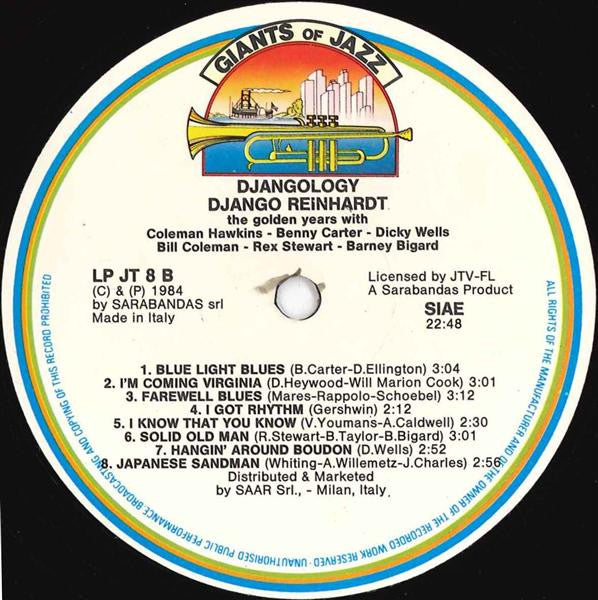 Django Reinhardt : Djangology (The Golden Years With Coleman Hawkins - Benny Carter - Dicky Wells - Bill Coleman - Rex Stewart - Barney Bigard) (LP, Comp)