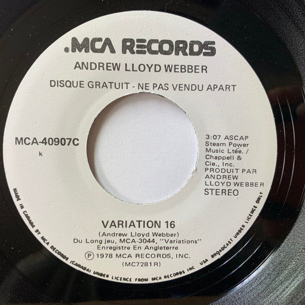 Andrew Lloyd Webber : Variations (LP, Album + 7")