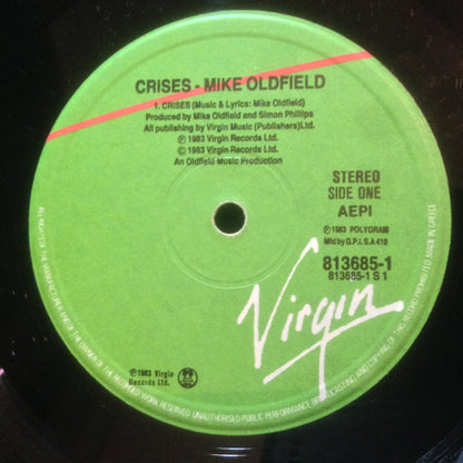 Mike Oldfield : Crises (LP, Album)