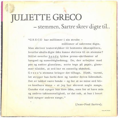 Juliette Gréco : Il N'Y A Plus D'Après / Jolie Môme (7", Single)