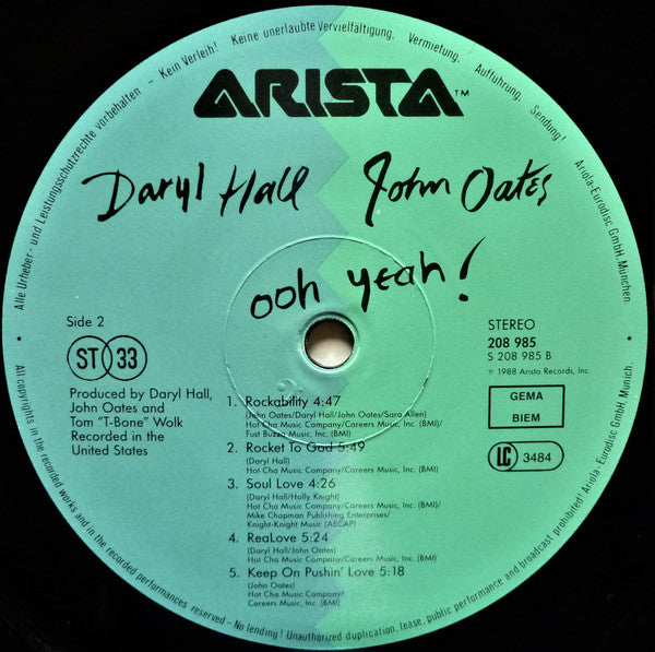 Daryl Hall & John Oates : Ooh Yeah! (LP, Album)