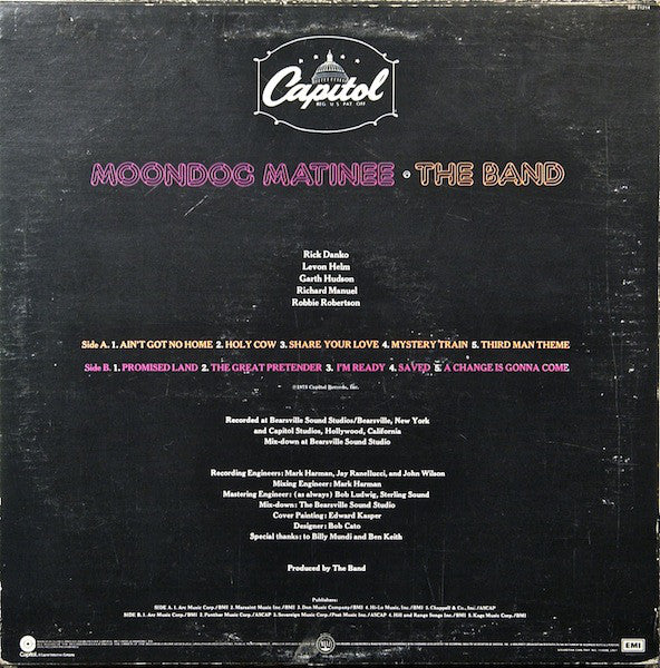 The Band : Moondog Matinee (LP, Album, Pos)