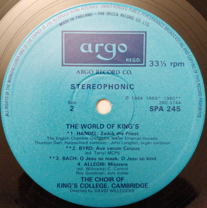 The King's College Choir Of Cambridge Directed By David Willcocks : The World Of King's (LP, Comp)