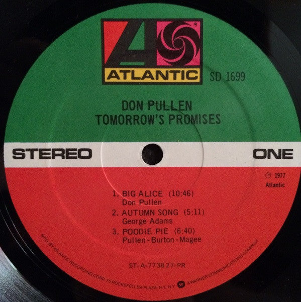 Don Pullen : Tomorrow's Promises (LP, Album, PR)
