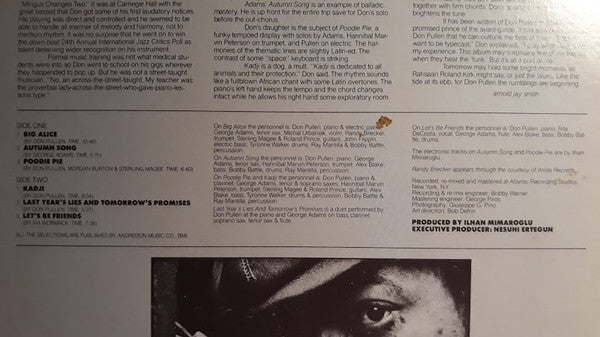 Don Pullen : Tomorrow's Promises (LP, Album, PR)