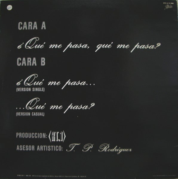 Vicio Latino : ¿Qué Me Pasa, Qué Me Pasa? (12", Maxi)