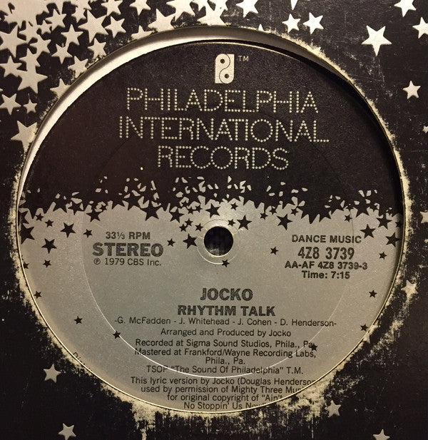 Jocko : Rhythm Talk (12", Single)