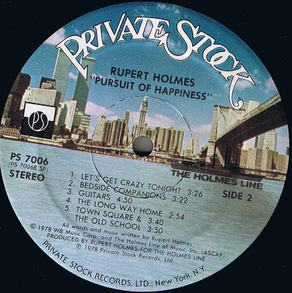 Rupert Holmes : Pursuit Of Happiness (LP, Album, SRC)