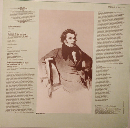 Franz Schubert - Karl Engel, Drolc-Quartett : Forellenquintett  (LP, RE)