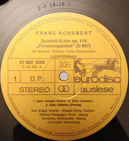 Franz Schubert - Karl Engel, Drolc-Quartett : Forellenquintett  (LP, RE)